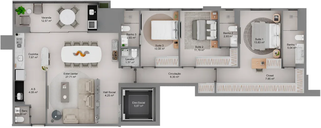 Planta baixa — Apartamento