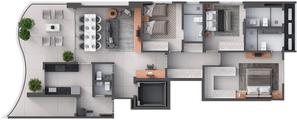 Planta baixa — Apartamento